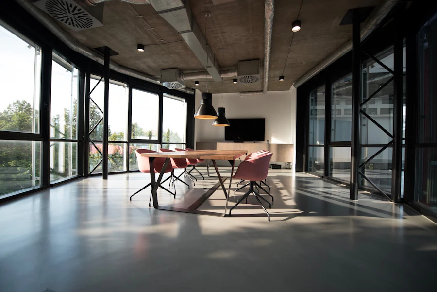 Open-plan Medford office space with professionally maintained commercial carpet